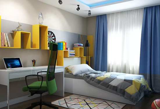 Дизайн комнаты для мальчика подростка